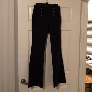 Navy high waisted nautical express pants